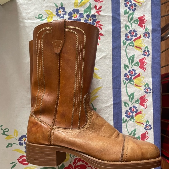Vintage leather cowboy boots - Picture 1 of 8